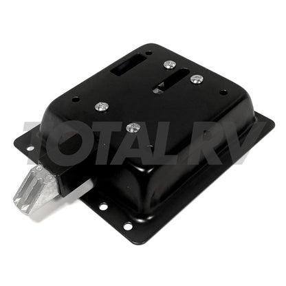 RV Back of Baggage Door Handle, Mounting Plate w/ Plunger 560735 | Total RV Supply