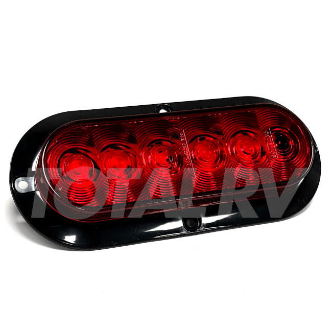 RV Red LED Tail / Stop Light 6" Oval 590011 | Total RV Supply