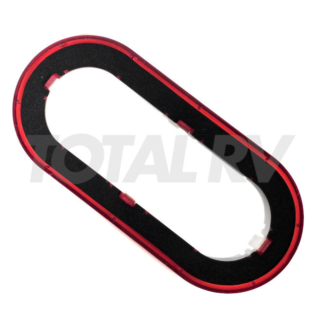 RV Red Reflective Trim Ring for Oval Light 420064 | Total RV Supply