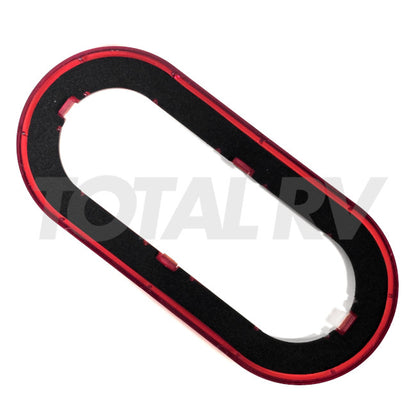 RV Red Reflective Trim Ring for Oval Light 420064 | Total RV Supply
