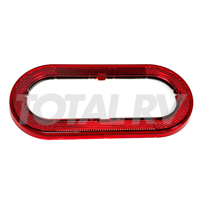 RV Red Reflective Trim Ring for Oval Light 420064 | Total RV Supply