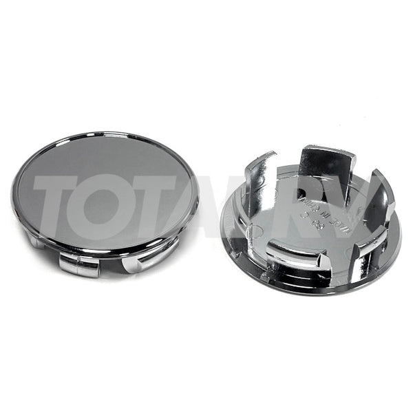 2-Pack Chrome Wheel Cover Center Snap-In Plug 2-3/16