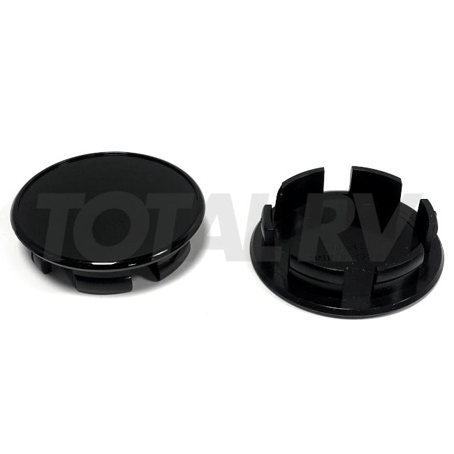 Black Wheel Cover Center Snap-In Plug 2-3/16" for Trailer Tire | Total RV Supply