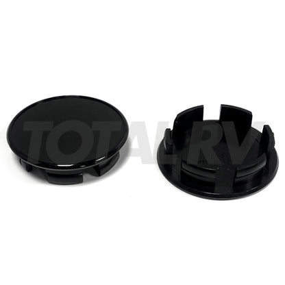 Black Wheel Cover Center Snap-In Plug 2-3/16" for Trailer Tire | Total RV Supply