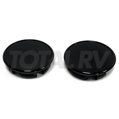 Black Wheel Cover Center Snap-In Plug 2-3/16" for Trailer Tire | Total RV Supply