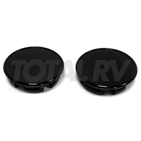 Black Wheel Cover Center Snap-In Plug 2-3/16" for Trailer Tire | Total RV Supply
