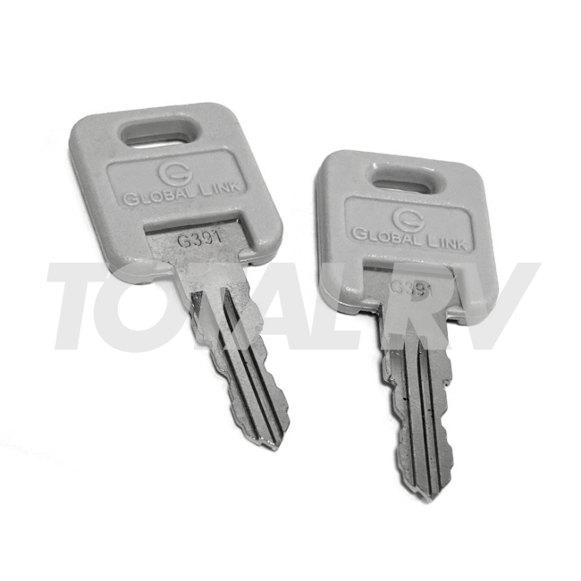 RV Key G391 for Baggage Door Locks, Two Pack | Total RV Supply