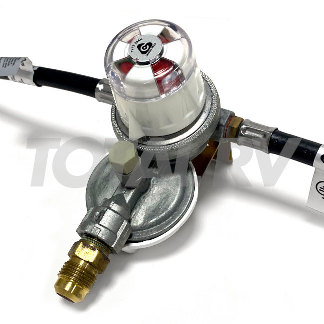 RV Cavagna Group LP-Gas Regulator 924N w/ Hoses (Replaces GR-9994XF) | Total RV Supply