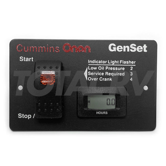 Onan Remote Panel RV Cummins Onan Generator Remote Start / Digital Hourmeter Panel 460001 ...